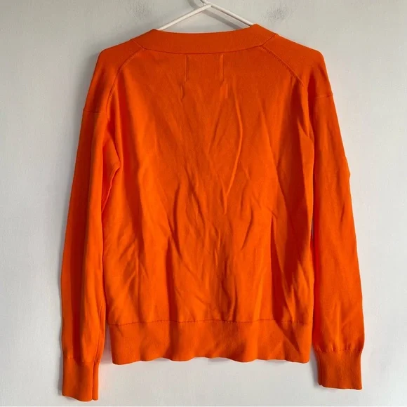Wear Cissa The Wrap Cardigan Bright Orange 12g 100% Cotton Sweater Womens XS/S - Picture 5 of 13